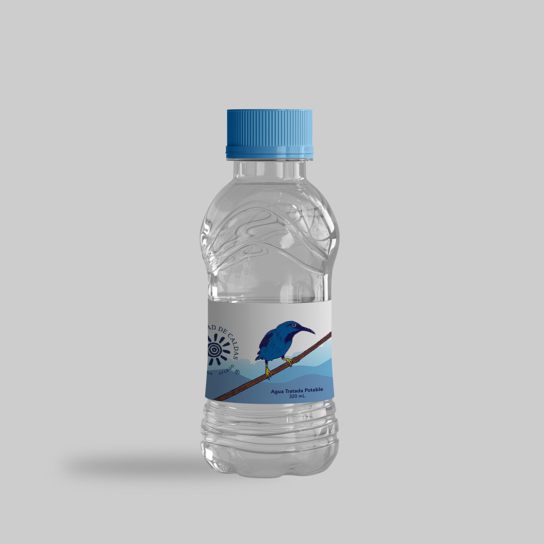 Diseño de Etiqueta Botella de Agua pOTABLE
